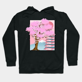 Japan Pink Flower Sakura Japanese Cherry Blossom Hoodie